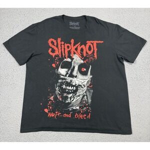 Slipknot Wait And Bleed Shirt Mens 2XL Black Metal Graphic Band Tee Tagless